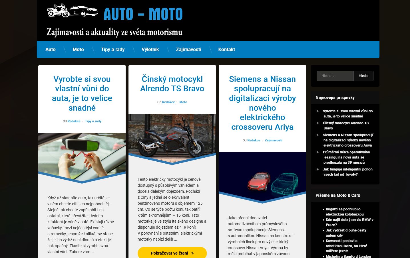 20270Publikace článku v motoristickém magazínu