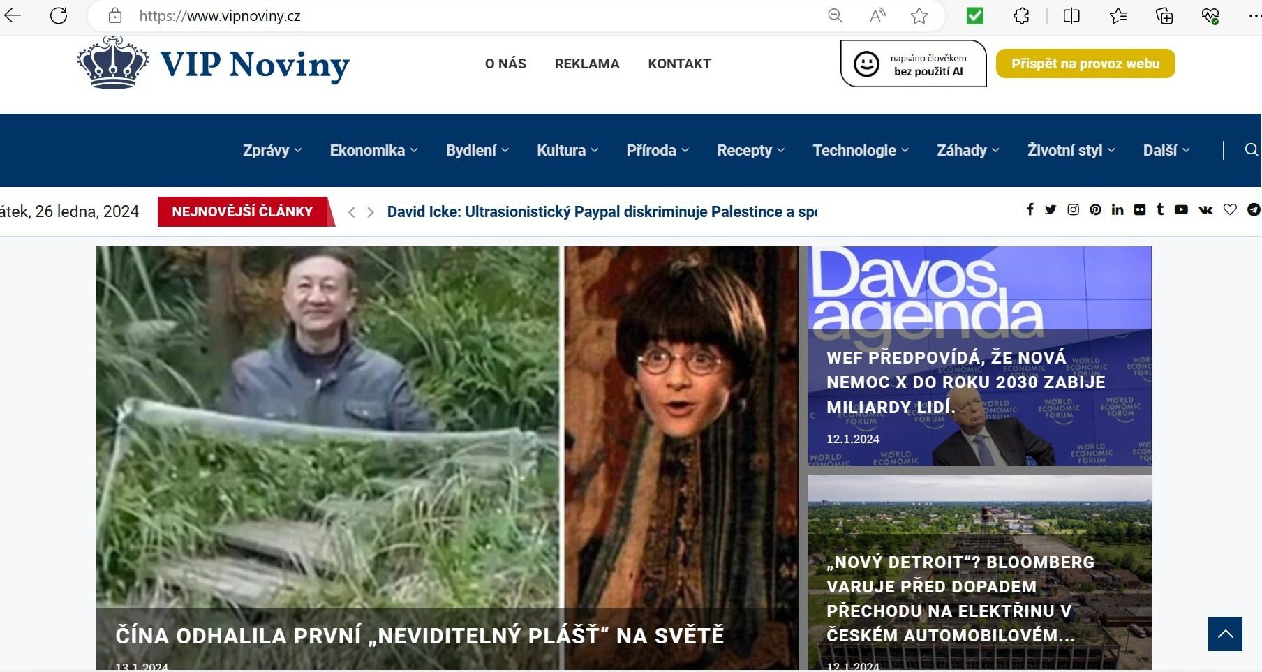 21732Umístění baneru do kategorie VIP Novin